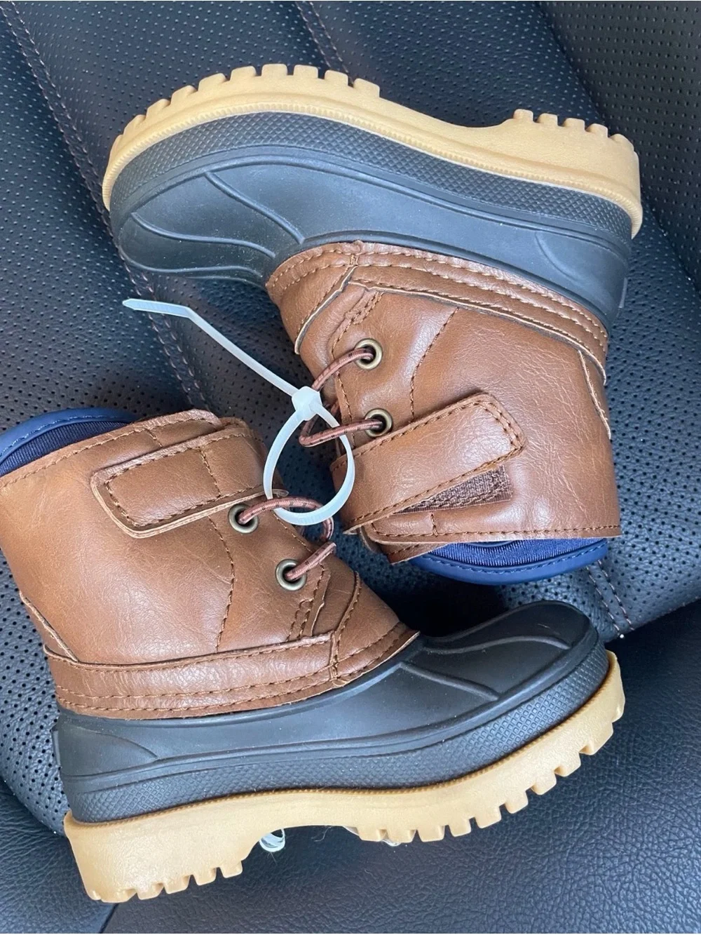 NWT Sperry Kids Size 7 Boots - Brown and Blue Winter Boots